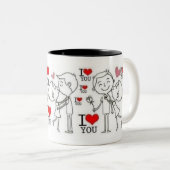 Zwei-Tonen-Tasse Zweifarbige Tasse (VorderseiteRechts)