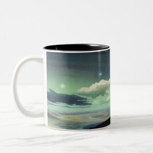 Zwei-Tonen-Tasse Zweifarbige Tasse (Links)