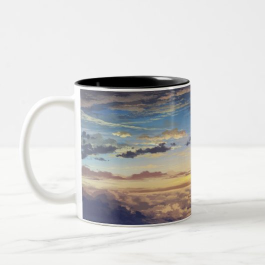 Zwei-Tonen-Tasse Zweifarbige Tasse (Links)