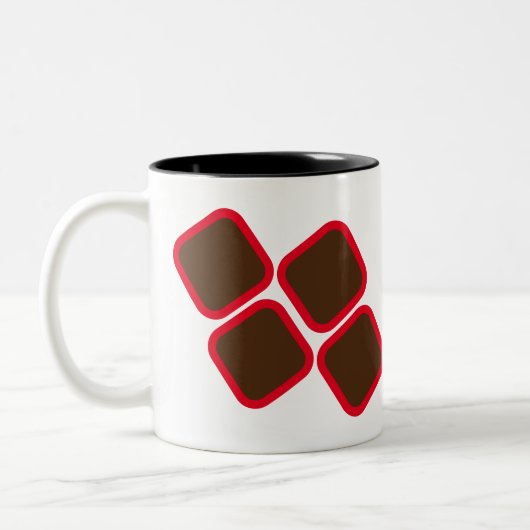 Zwei-Tonen-Tasse Zweifarbige Tasse (Links)