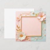 Zwei-Toner-Blüte Einladung (Vorne/Hinten)