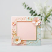 Zwei-Toner-Blüte Einladung (Stehend Vorderseite)