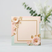 Zwei-Toner-Blüte Einladung (Stehend Vorderseite)