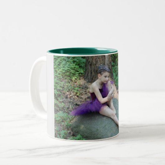 Zwei tönige Tasse mit Ballettkinder. (Vorderseite Links)