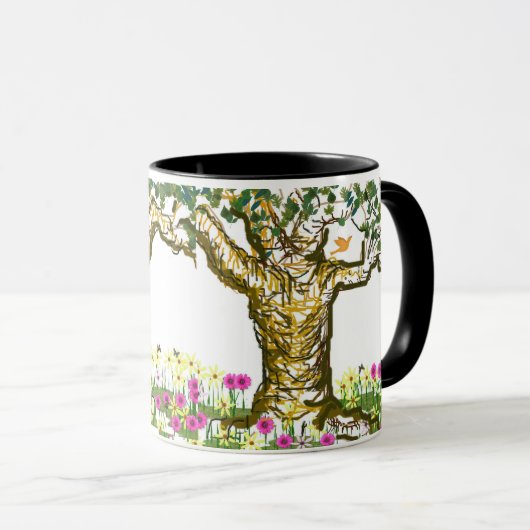 Zwei tonisierte Baumbecher Tasse (VorderseiteRechts)