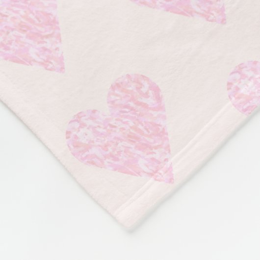 Zwei tonisierte Lieben Herz Fleecedecke (Ecke)