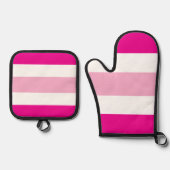 Zwei Tonstreifen Ofenhandschuh & Topflappen-Set (Vorderseite)