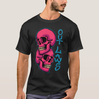 zwei Totenkopf Streetwear T-Shirt