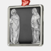 Zwei Trauernde Silbernes Ornament (Links)