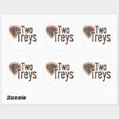 Zwei Treys Circle Aufkleber (Blatt)