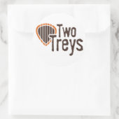 Zwei Treys Circle Aufkleber (Tasche)