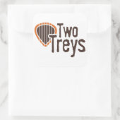 Zwei Treys Square Sticker (Tasche)