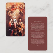 Zwei Trinitäten mit Gebet Begleitkarte (Vorne/Hinten)