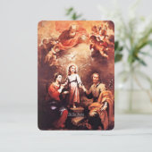 Zwei Trinitäten mit Gebet Begleitkarte (Stehend Vorderseite)