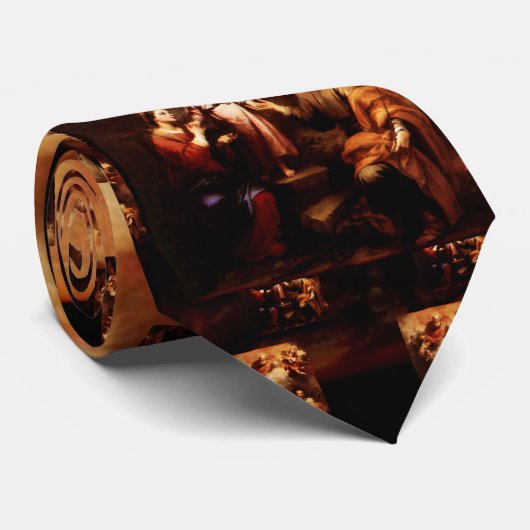 Zwei Trinities - die heilige Familie - Murillo Krawatte (Gerollt)
