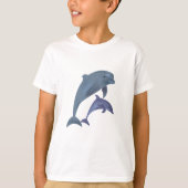 Zwei tropische Delphine, die neben einander T-Shirt (Vorderseite)
