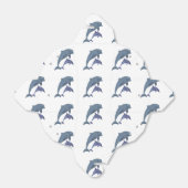 Zwei tropische Delphine springen nebeneinander Geschenkschachtel (Ungefaltet)