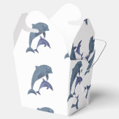 Zwei tropische Delphine springen nebeneinander Geschenkschachtel (Geöffnet)