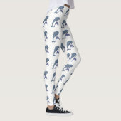 Zwei tropische Delphine springen nebeneinander Leggings (Rechts)