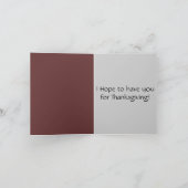 Zwei Truthähne Feiertagskarte (Innenseite)