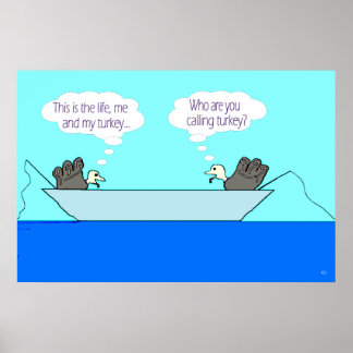 Zwei Truthähne - mein die Türkei-Plakat Poster