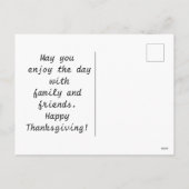 Zwei Truthühner mit Erntedank Postkarte (Rückseite)