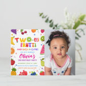 Zwei-tti Frutti Foto-Einladung, 2. Früchte Sommer Einladung (Stehend Vorderseite)