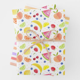 Zwei-tti Frutti Fruit Zweiten Geburtstag Geschenkpapier Set