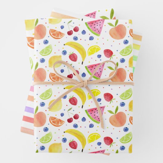 Zwei-tti Frutti Fruit Zweiten Geburtstag Geschenkpapier Set (Beispiel)