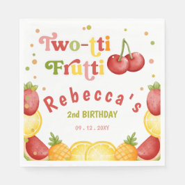Zwei-tti Frutti Fruity Fun Zweite Geburtstagsparty Serviette