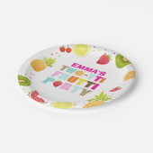 Zwei-tti frutti Geburtstag Papier Teller Tutti fru (Schrägansicht)