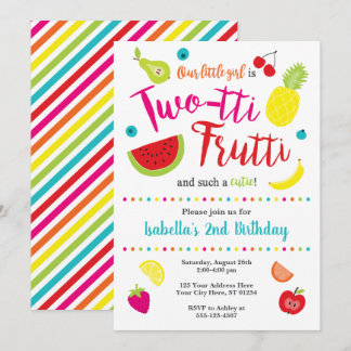 Zwei-tti Frutti Geburtstagsfeier Einladung | 2. Ge