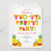 Zwei tti Frutti, Tropical, Frucht, Mädchen 2. Gebu Einladung (Vorderseite)