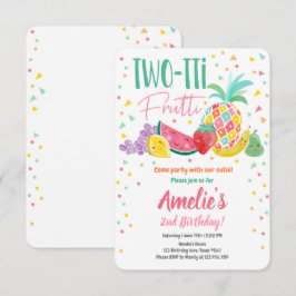 Zwei-tti Frutti Tutti Fruchtigkeit Geburtstag Fruc Einladung