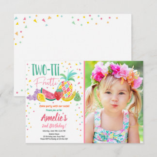 Zwei-tti Frutti Tutti Fruchtigkeit Geburtstag Fruc Einladung