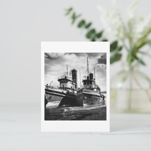 Zwei Tugs Postkarte (Stehend Vorderseite)