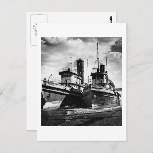Zwei Tugs Postkarte (Vorne/Hinten)
