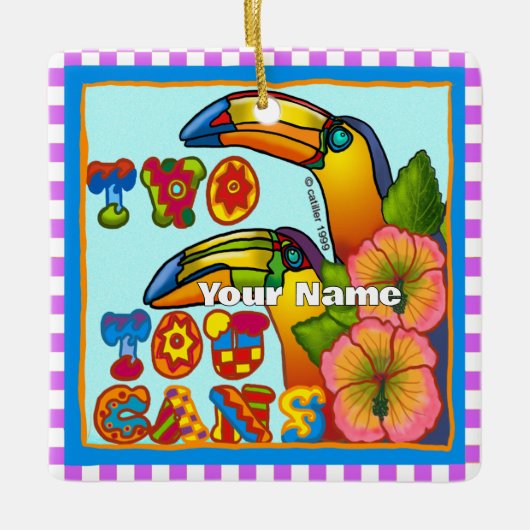 Zwei Tukas Keramikornament (Vorderseite)