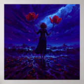 Zwei Tulips - Fantasy Silhouette Design Poster (Vorne)