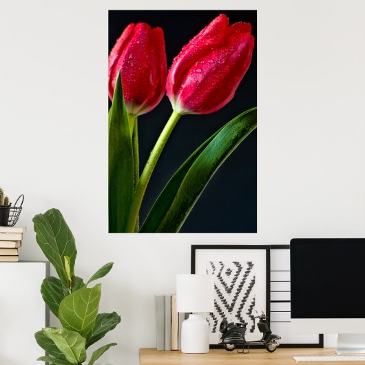 Zwei Tulips Poster (Heimbüro)