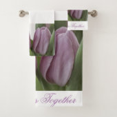 Zwei Tulips zusammen Badhandtuch Set (Insitu)