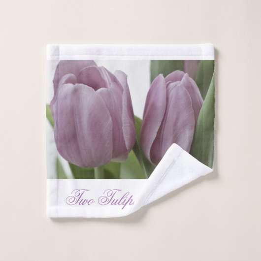Zwei Tulips zusammen Badhandtuch Set (Waschlappen)