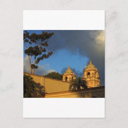 Zwei Türme im Balboa Park Postkarte (Vorderseite)