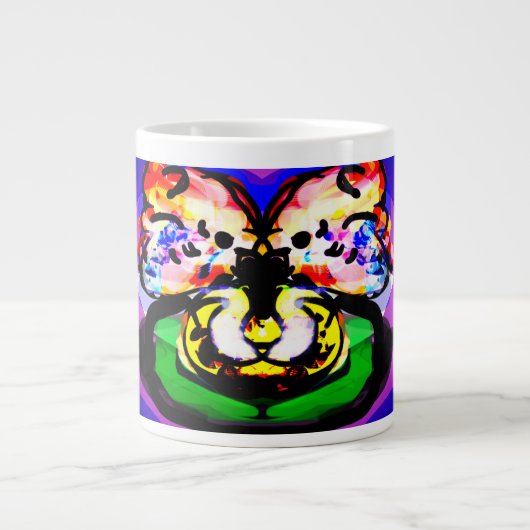 Zwei Turteltauben Frühling Jumbo-Tasse (Vorderseite)