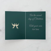 Zwei Turteltauben im Stift 2 Feiertagskarte (Innenseite)