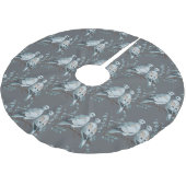 Zwei Turteltauben im Stilstil ausschneiden Polyester Weihnachtsbaumdecke (Schrägansicht)