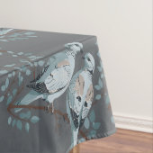 Zwei Turteltauben im Stilstil ausschneiden Tischdecke (Beispiel)