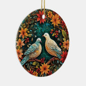 Zwei Turteltauben Keramik Ornament (Rechts)