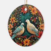 Zwei Turteltauben Keramik Ornament (Links)