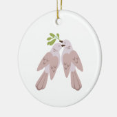Zwei Turteltauben Keramik Ornament (Links)